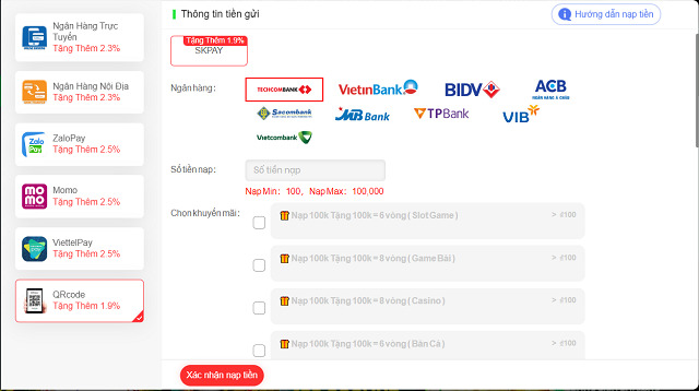 Gửi tiền bằng Qrcode